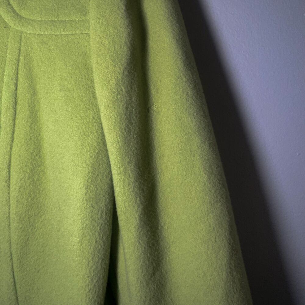 Tribal Vintage Chartreuse Wool Cashmere Blend Zip Up Jacket Size 4 - Picture 4 of 10